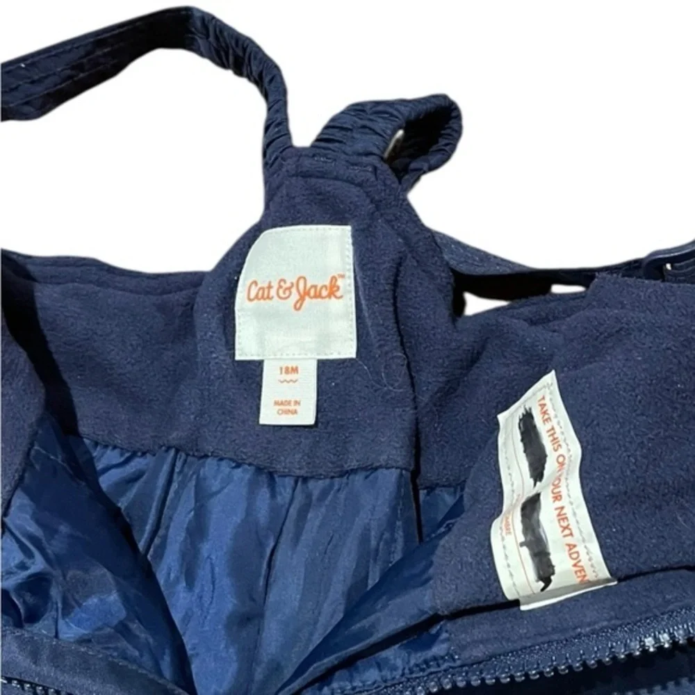 Boys 18 Months Snow Pants Overalls Bibs Blue Winter Cat & Jack Snow pants 18mos